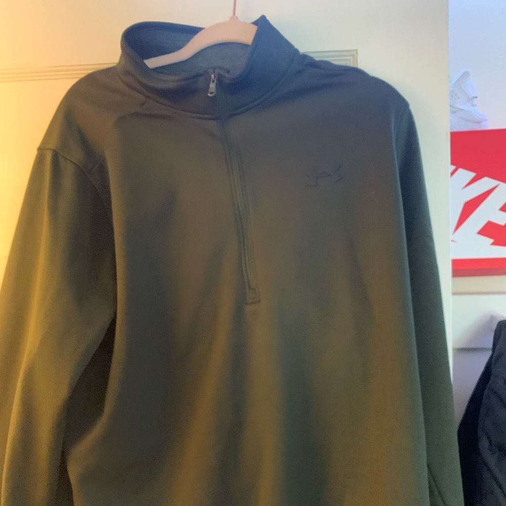half zip thick sweatshirt